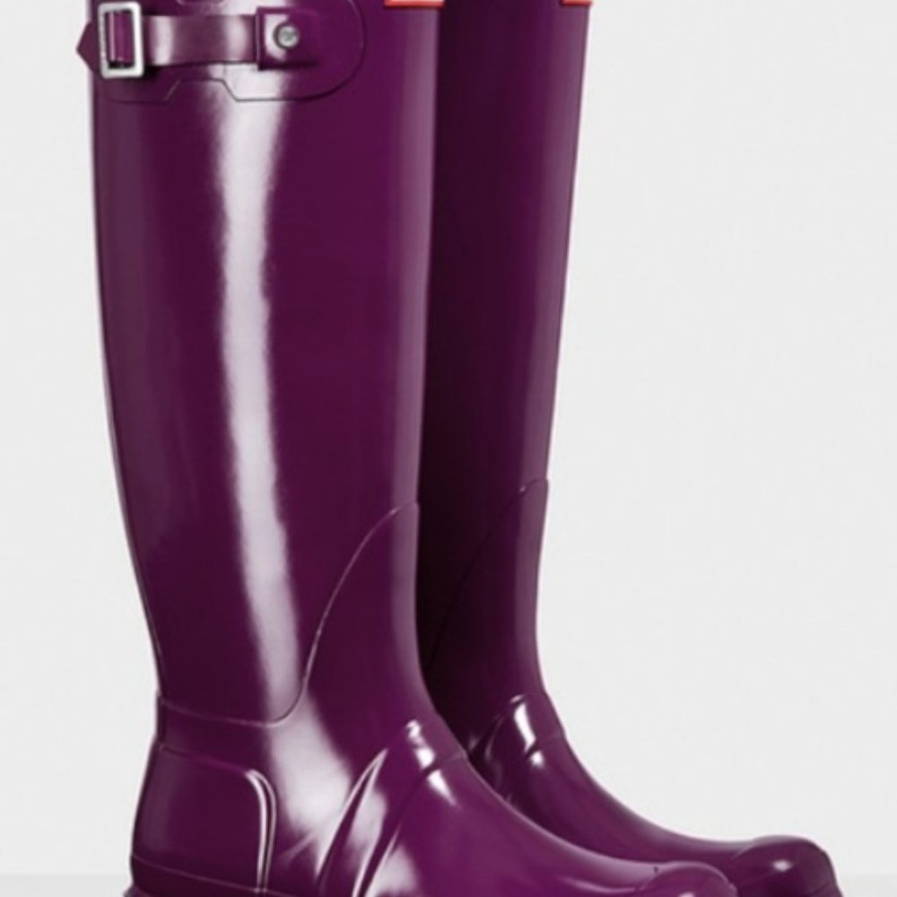Hunter Tall Original Gloss Black Waterproof Rain Boots